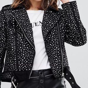 Studded moto jacket.